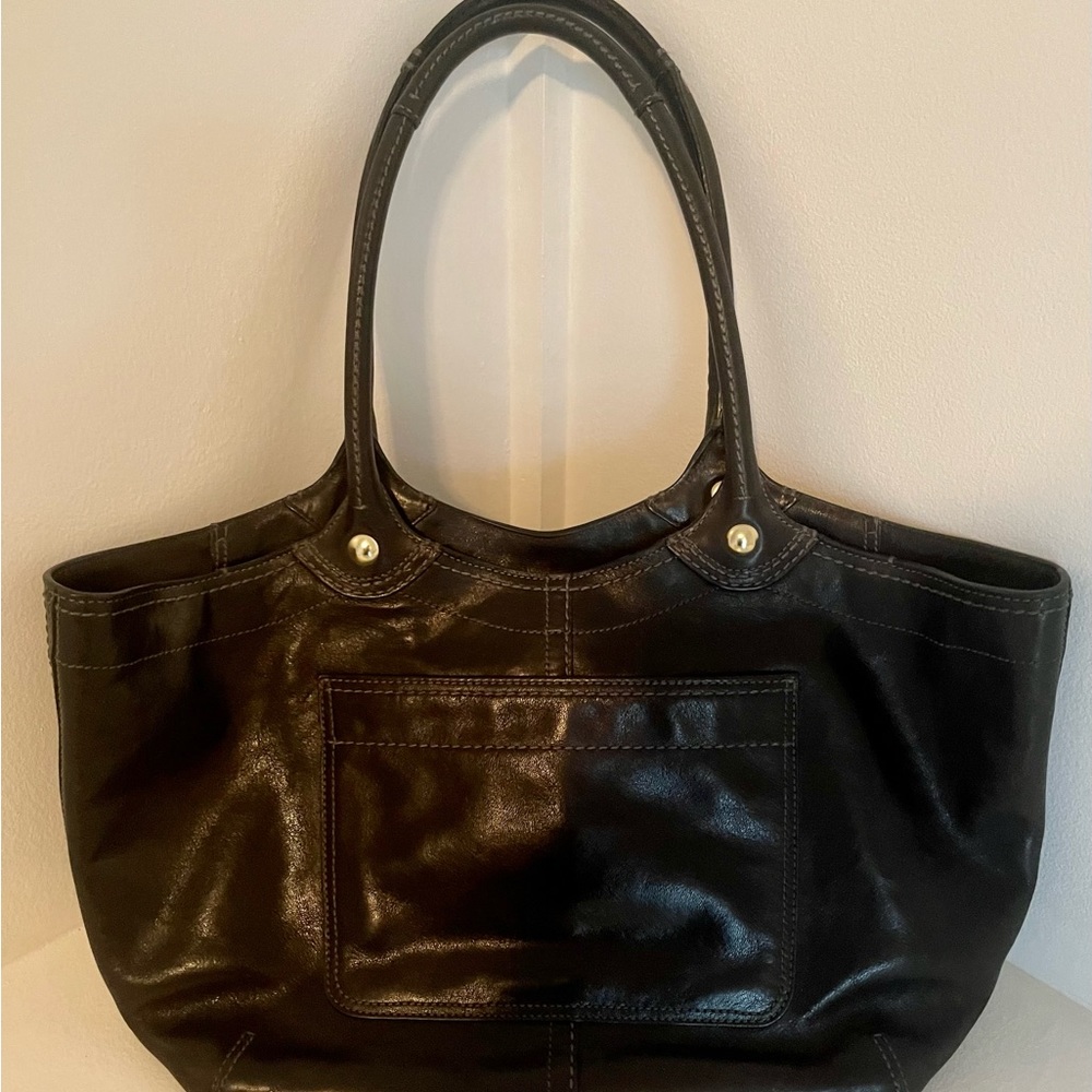 COACH - Black Leather Shoulder Bag / Tote Bag - Picture 2 of 8